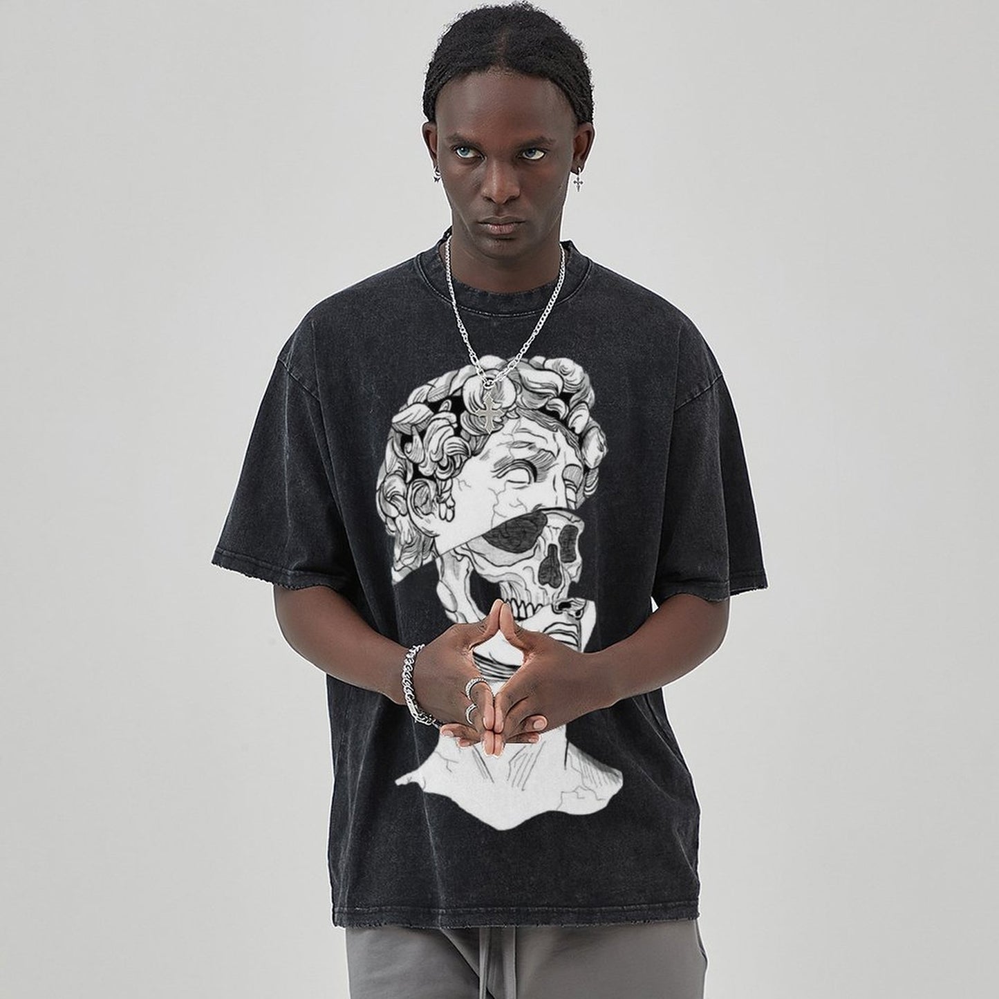 Unisex Vintage Solid Wash T-Shirts 2305101594
