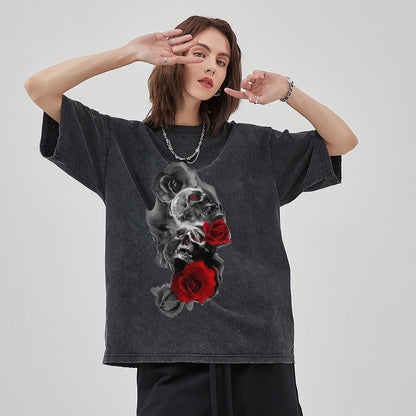 Unisex Vintage Solid Wash T-Shirts 2305104082