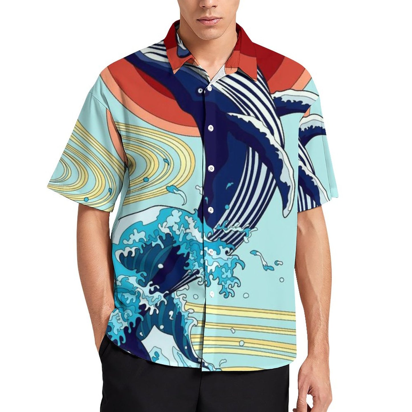Men's Hawaiian Print Resort Shirt 2305101671