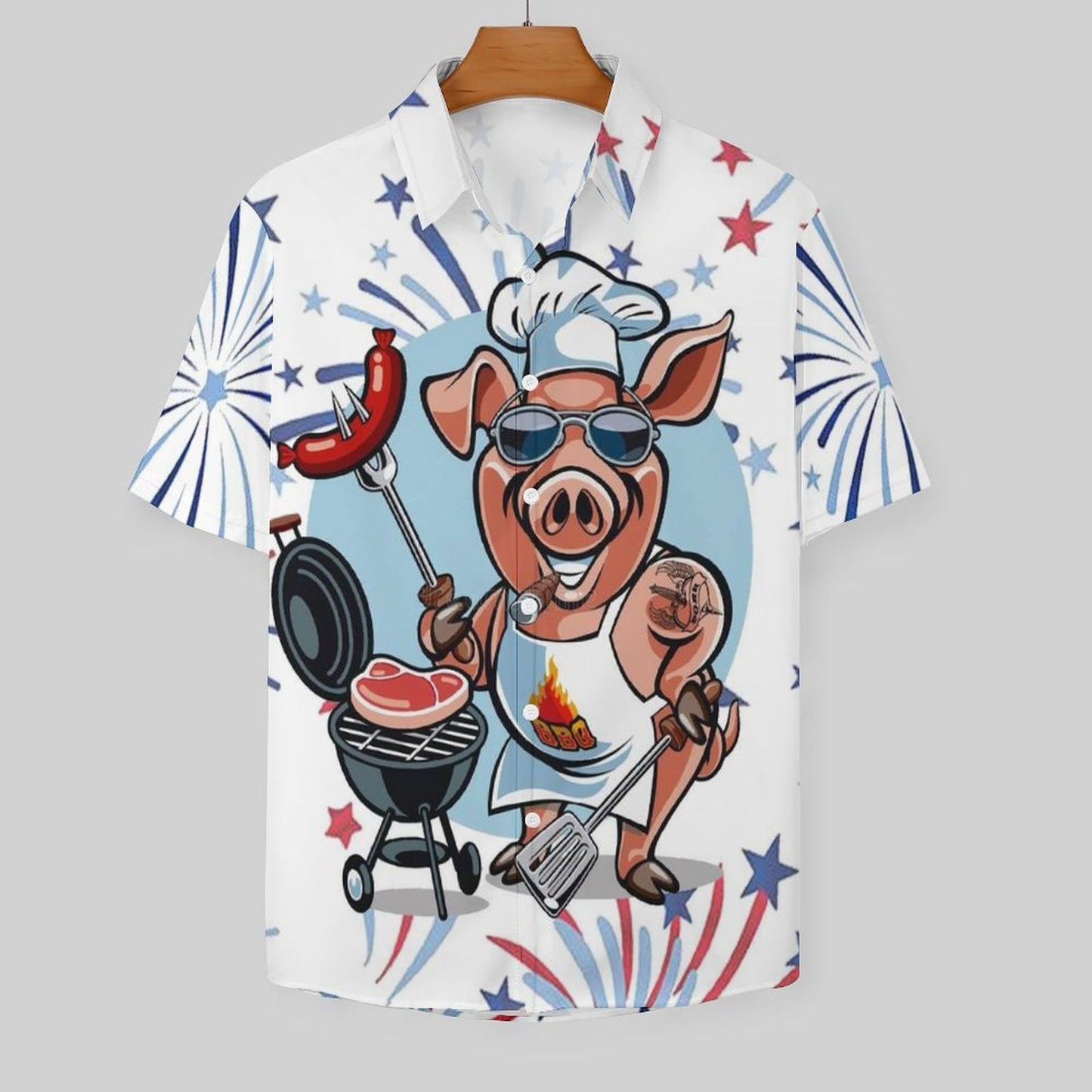 Men's Fashion Casual Printed Short Sleeve Shirts 2306100919