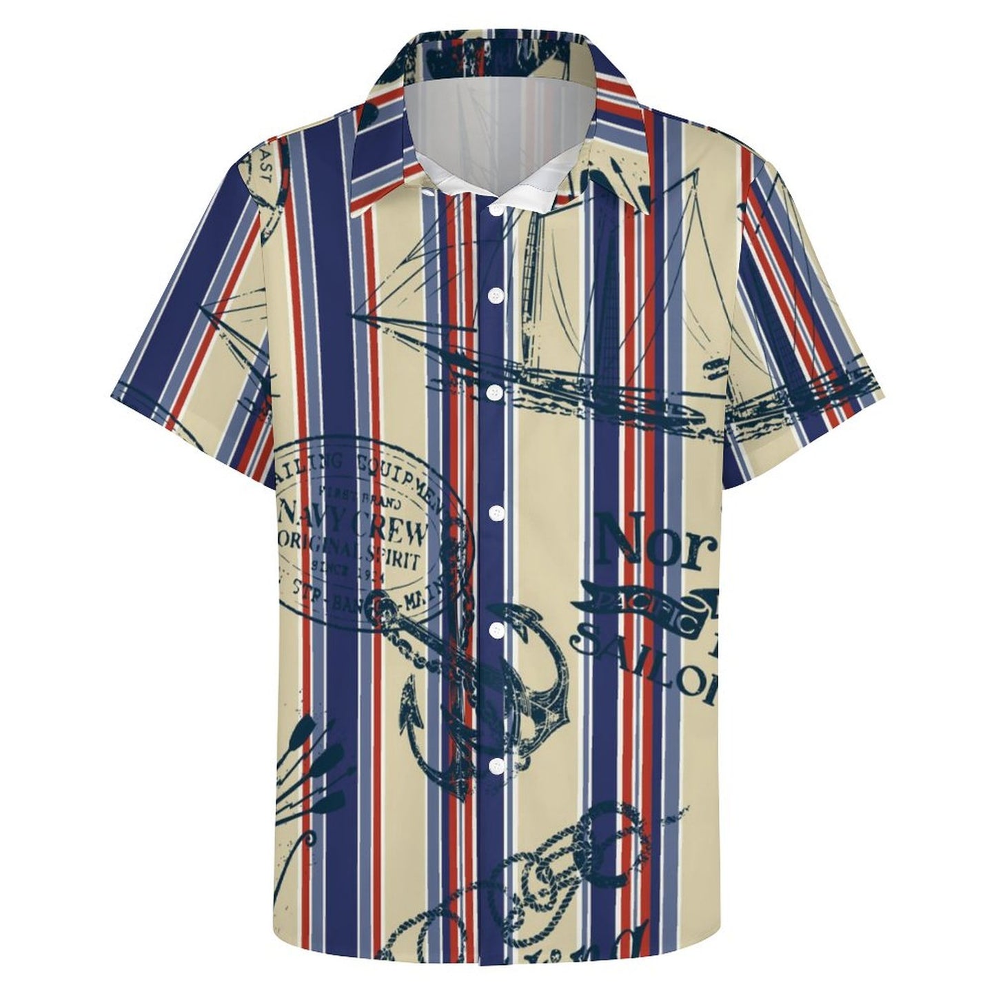 Men's Hawaiian Print Resort Shirt 2305102236