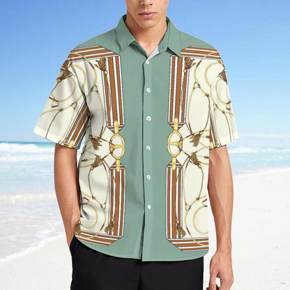Men's Fashion Casual Printed Short Sleeve Shirts 2306101357