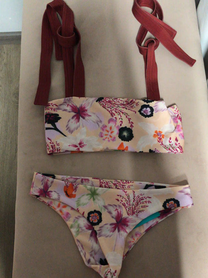 Flowers Printed Bikini and Beach Dresses