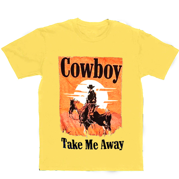 Cowboy Men's Casual Printed T-Shirt