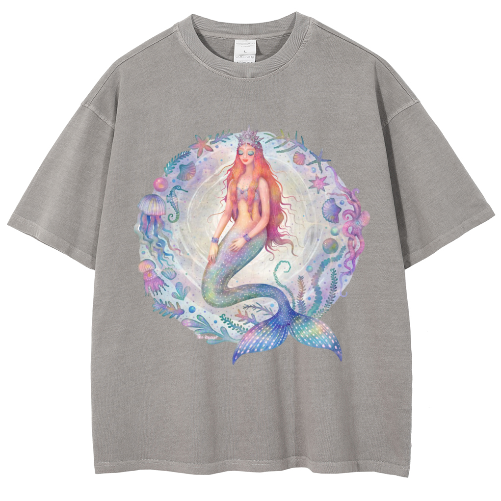 Mens Cotton Wash Solid T-Shirts Oversized Unisex Short Sleeve Streetwear Rap Hip Hop Basic Tee Tops