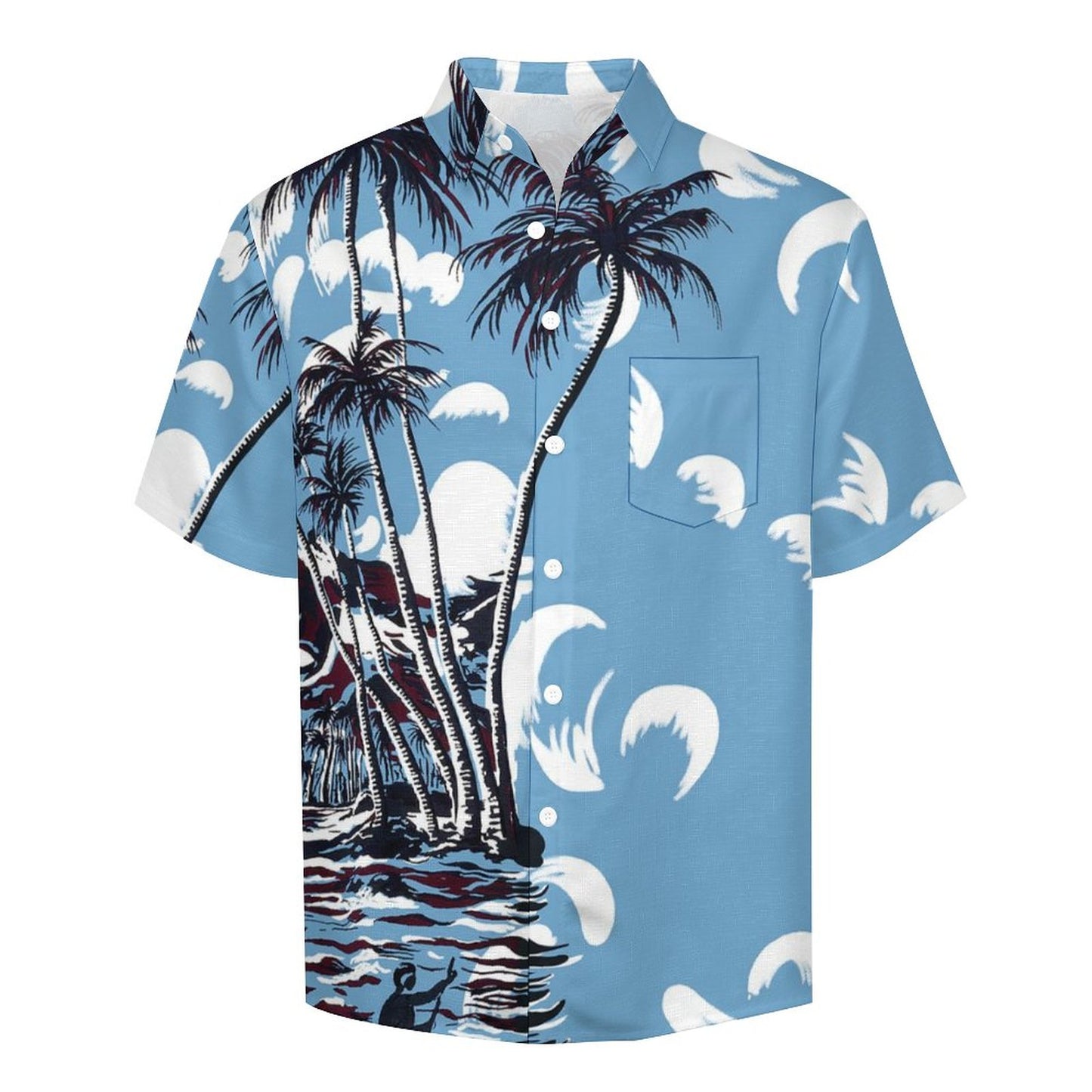 Men's Beach Botanical Print Vacation Hawaiian Shirt 2306104581
