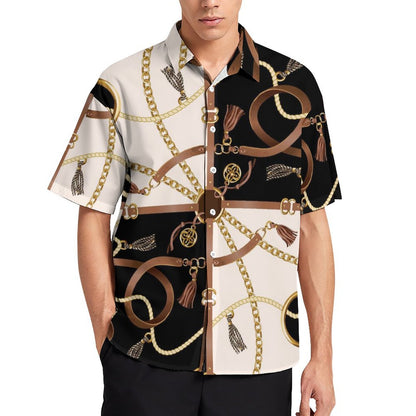 Men's Fashion Casual Printed Short Sleeve Shirts 2306101119