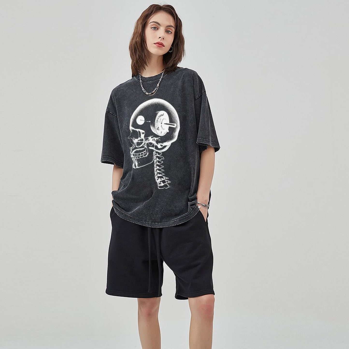 Unisex Vintage Solid Wash T-Shirts 2305104081