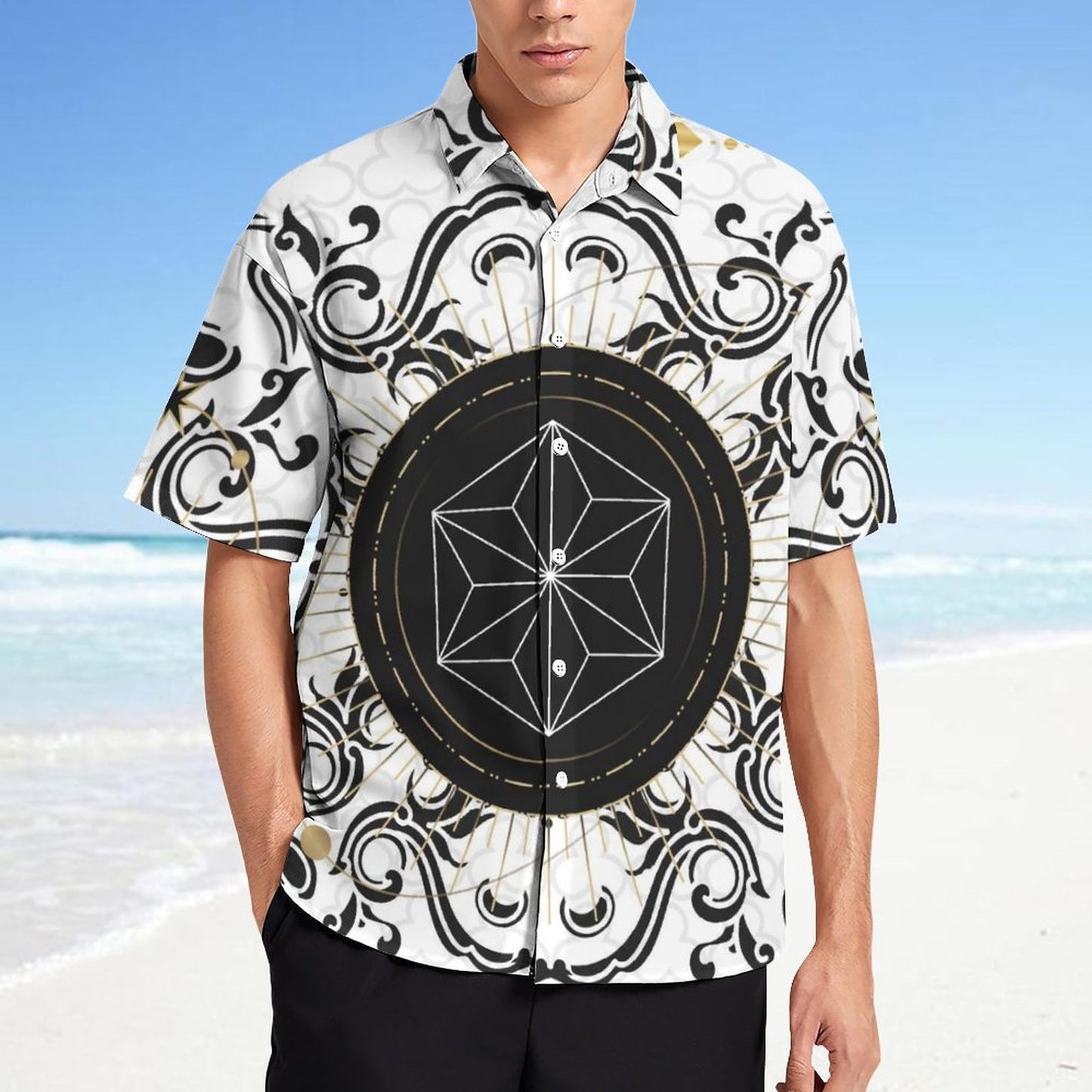 Men's Fashion Casual Printed Short Sleeve Shirts 2306101348