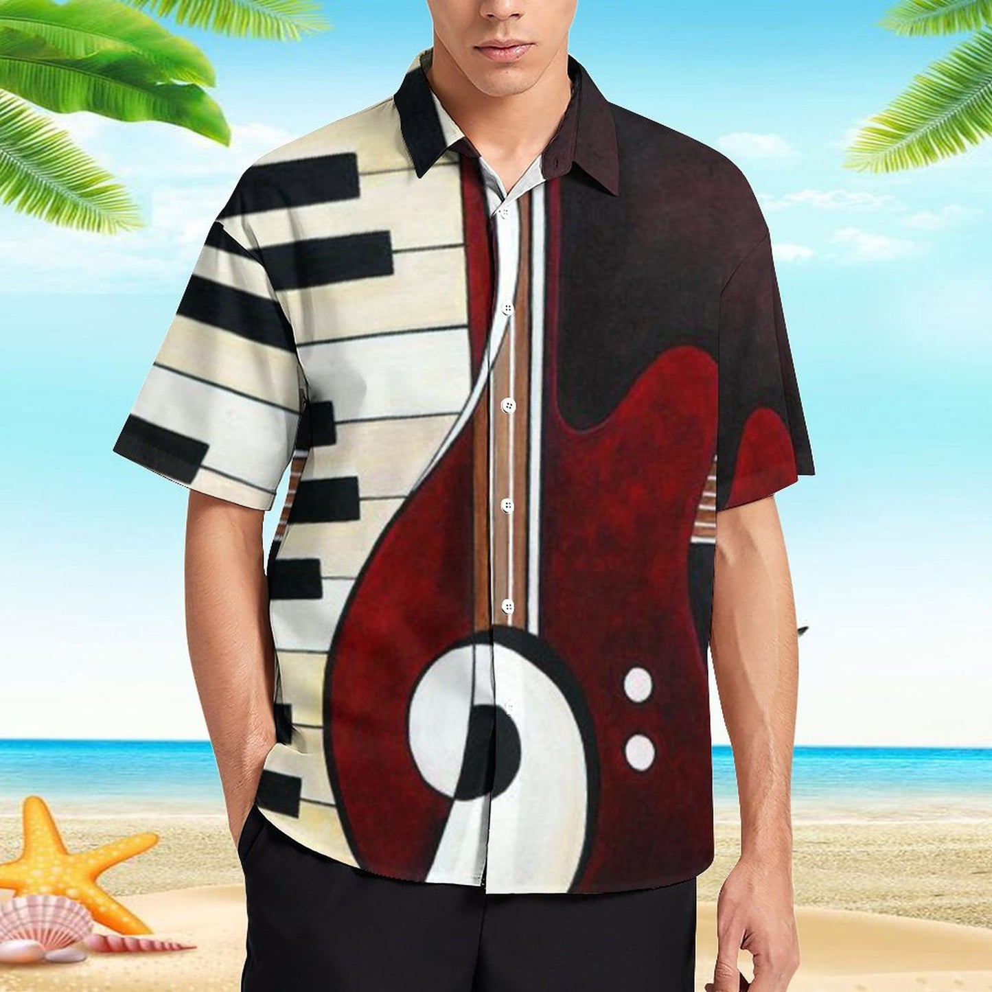 Men's Hawaiian Print Resort Shirt 2305102026