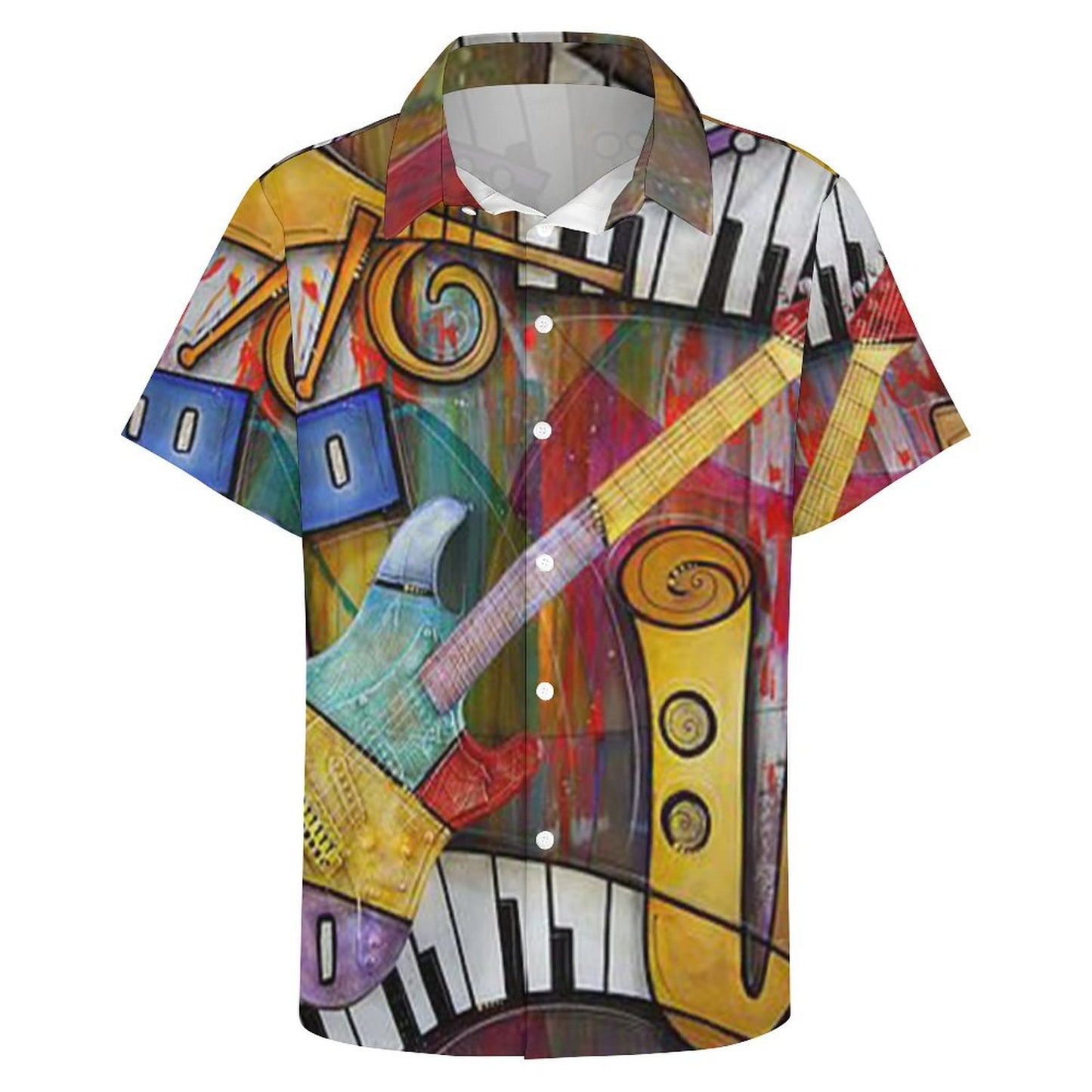 Men's Hawaiian Print Resort Shirt 2305102030