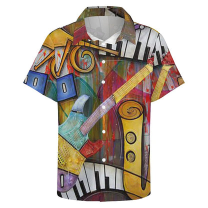 Men's Hawaiian Print Resort Shirt 2305102030