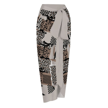 Casual Printed One-Piece Swimsuit And Cover Up 2305102877