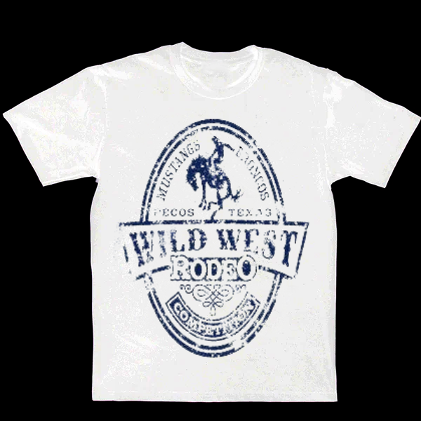 Wild West Rodeo Men's Casual Printed T-Shirt