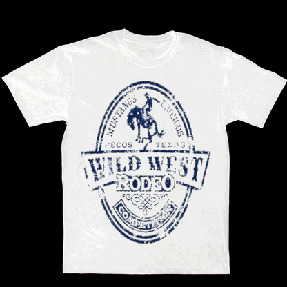 Wild West Rodeo Men's Casual Printed T-Shirt