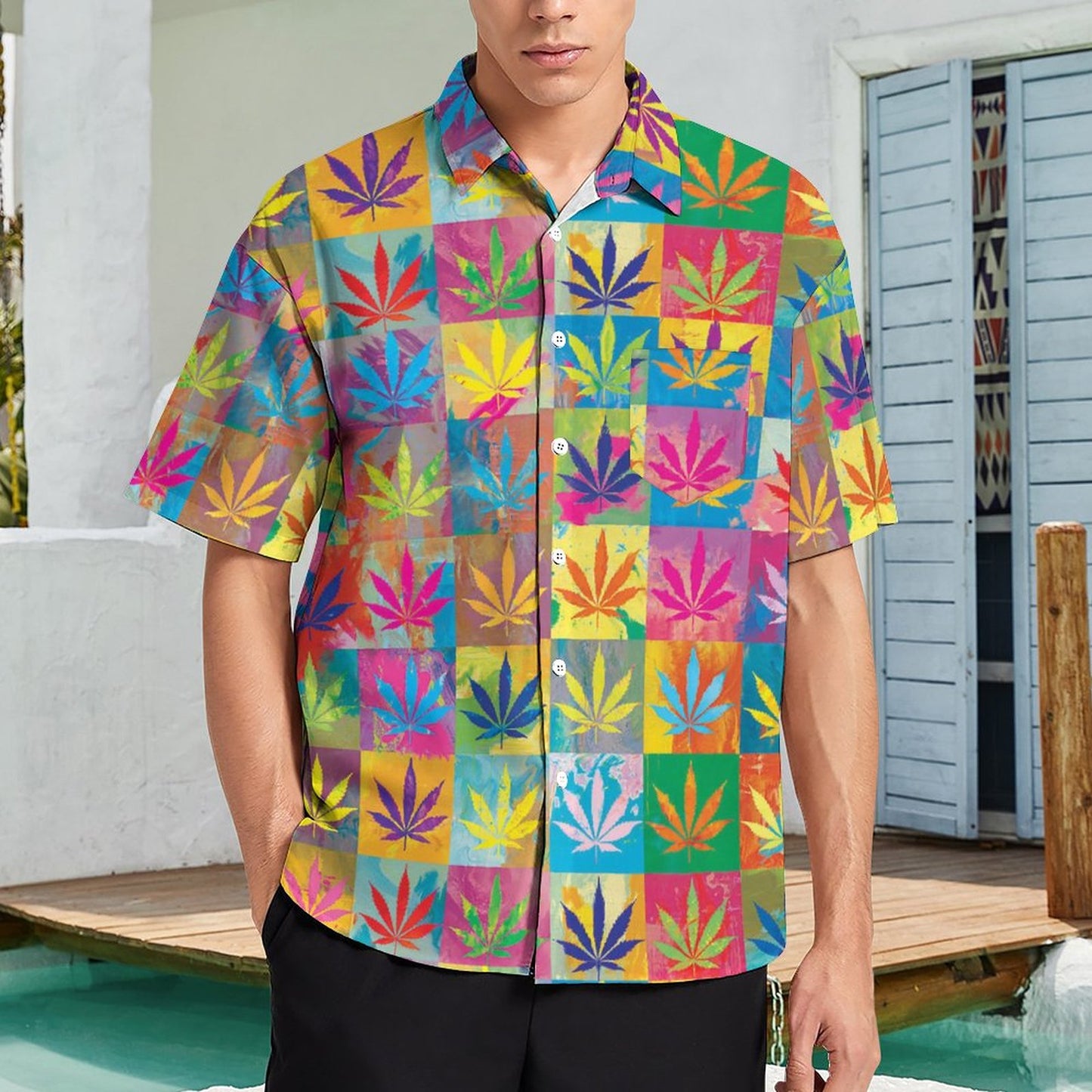 Men's Hawaiian Casual Short Sleeve Shirt 2306103349