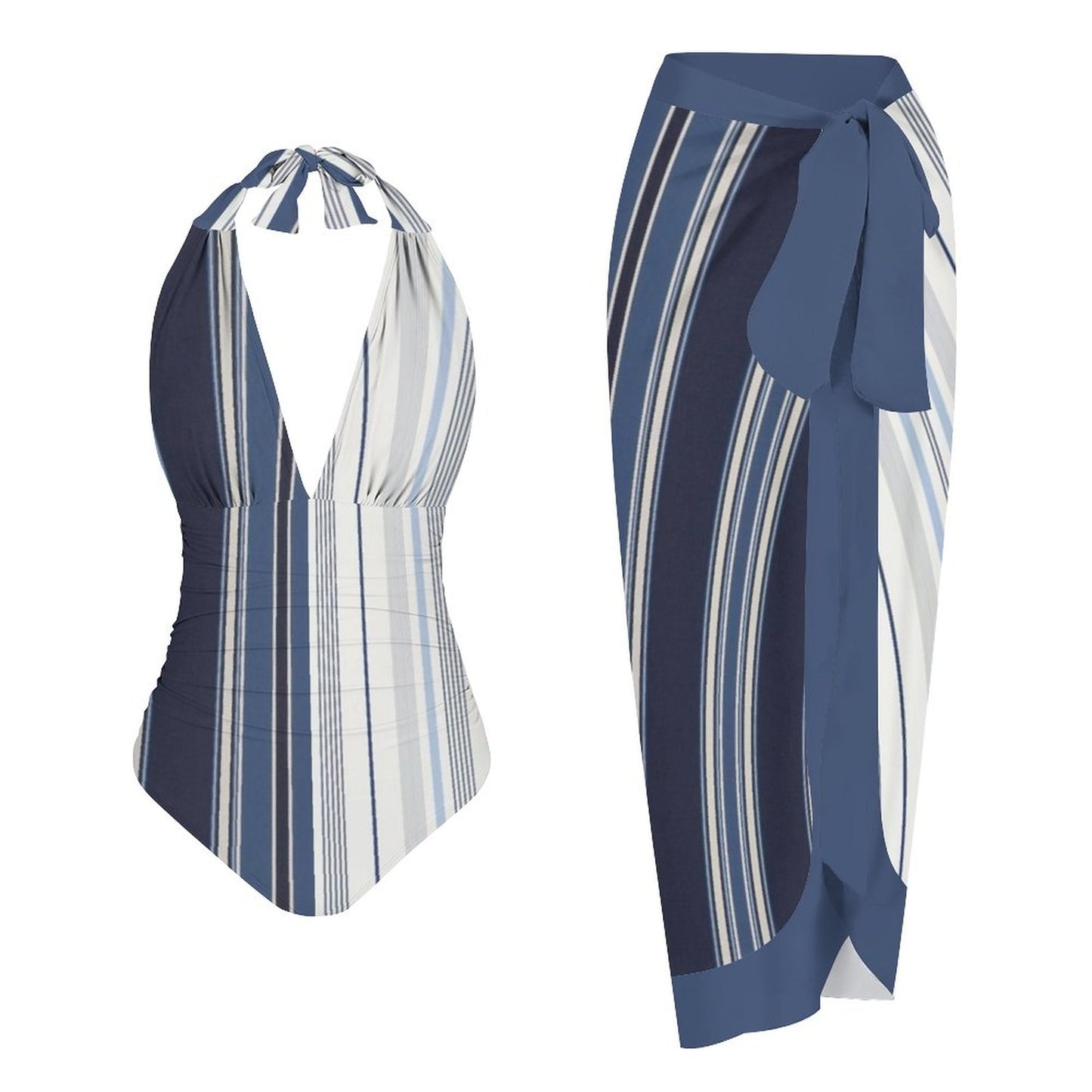 Casual Printed One Piece Swimsuit And Cover Up 2306102478
