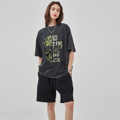 Unisex Vintage Solid Wash T-Shirts 2305104077