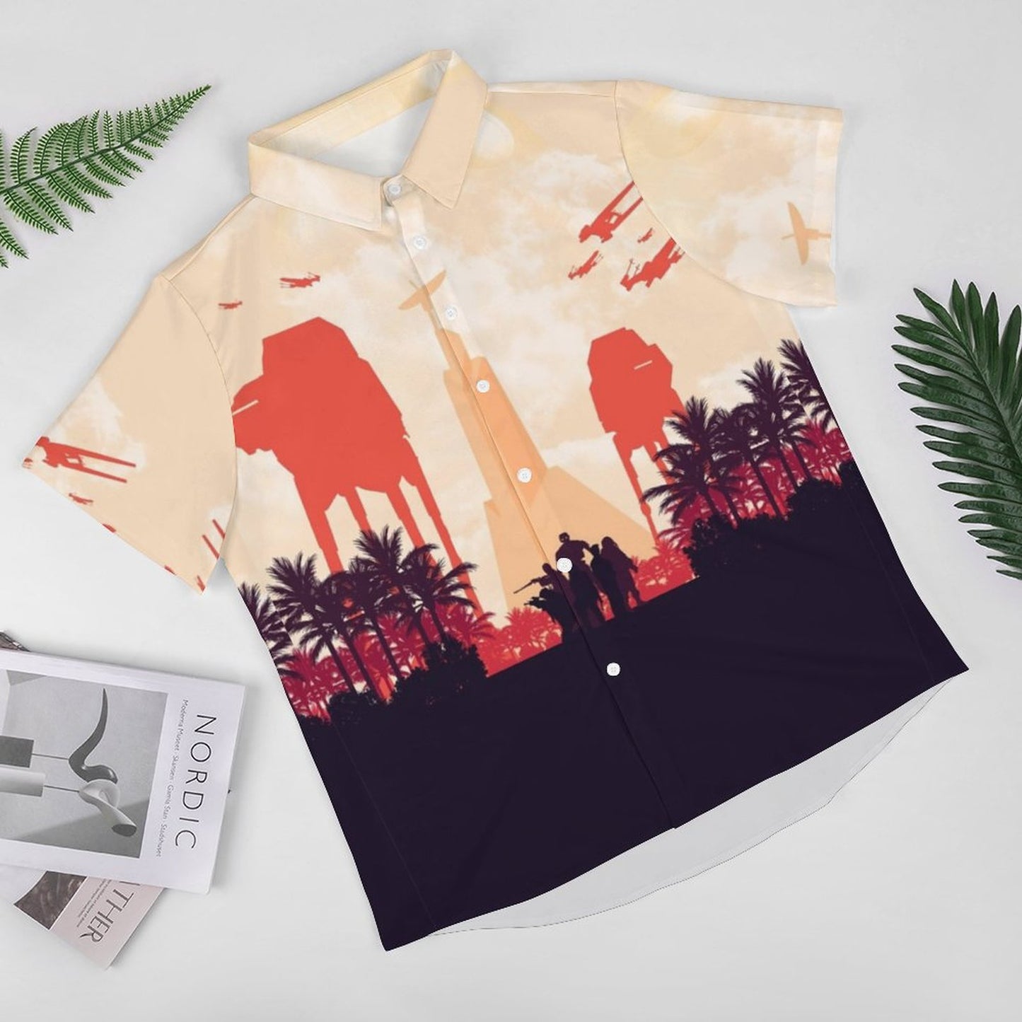 Men's Fashion Casual Printed Short Sleeve Shirts 2306101613