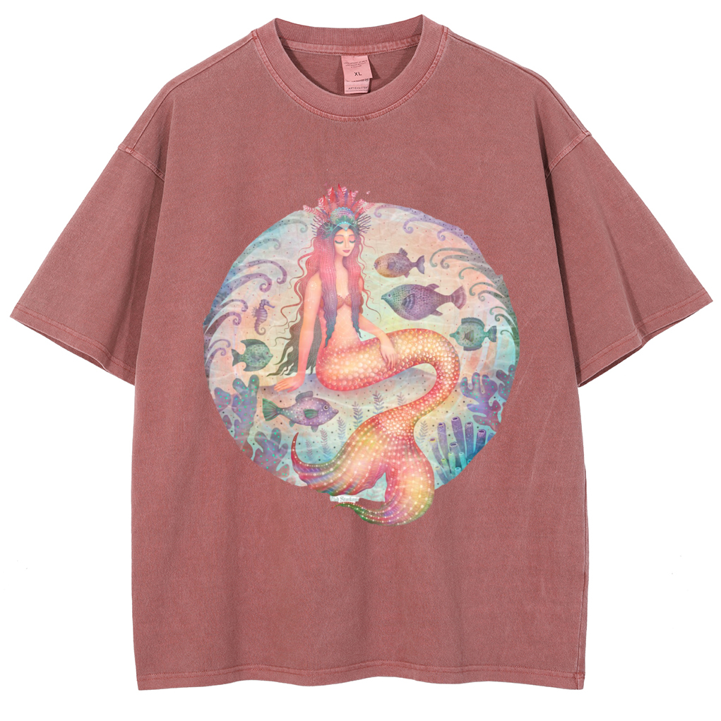 Mens Cotton Wash Solid T-Shirts Oversized Unisex Short Sleeve Streetwear Rap Hip Hop Basic Tee Tops