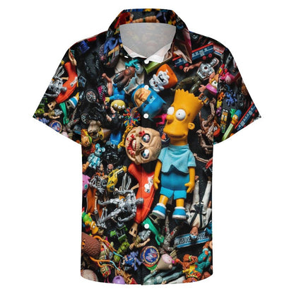 Men's Fashion Casual Printed Short Sleeve Shirts 2306104329