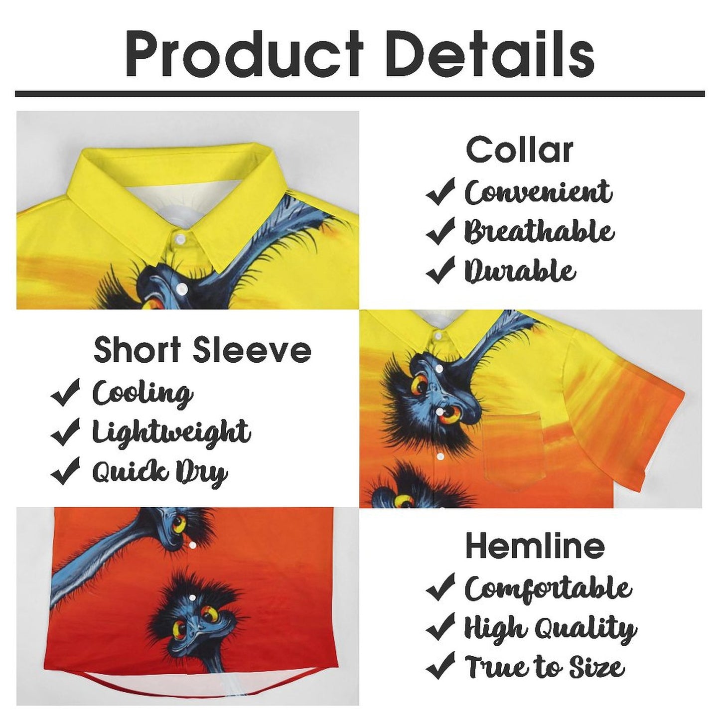 Men's Hawaiian Casual Short Sleeve Shirt 2306103803