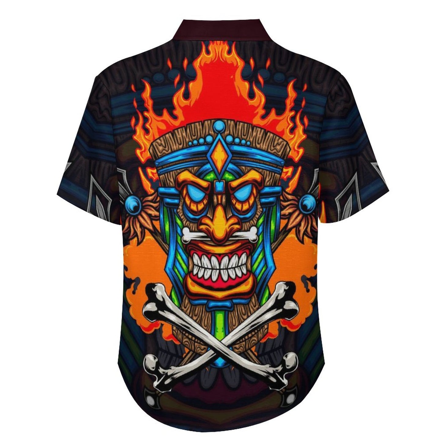 Men's Hawaiian TIKI Print Casual Short Sleeve Shirt 2306102582