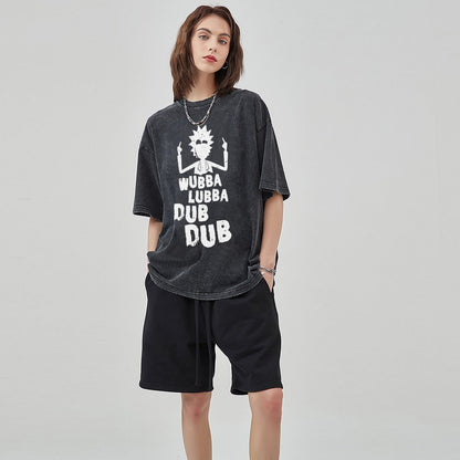Unisex Vintage Solid Wash T-Shirts 2305103411