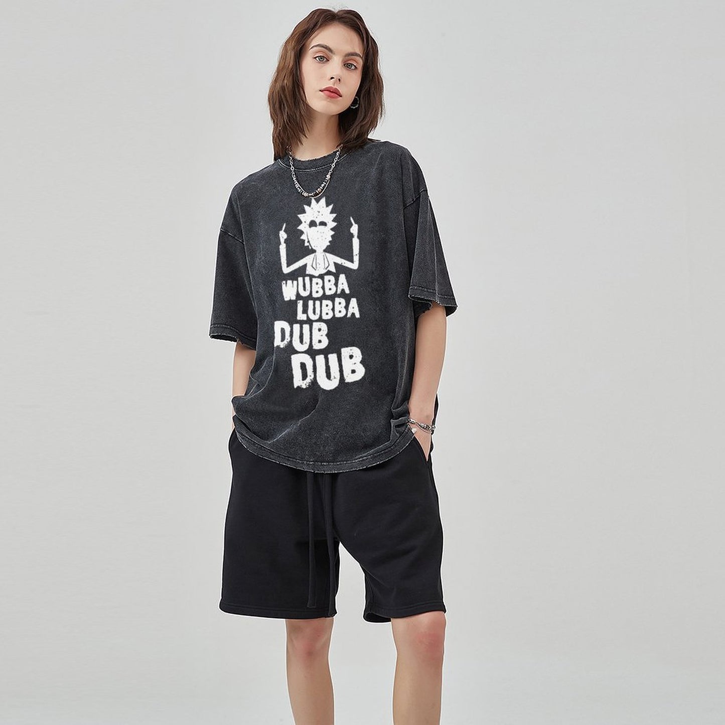 Unisex Vintage Solid Wash T-Shirts 2305103411