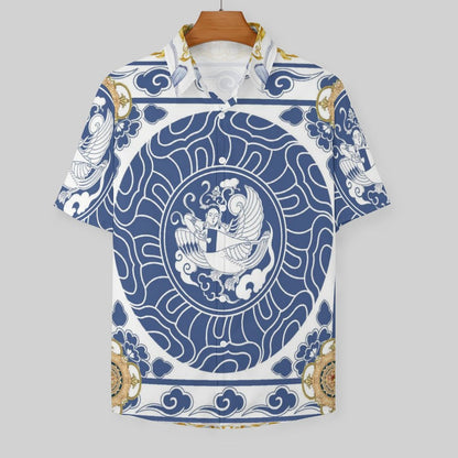 Men's Fashion Casual Printed Short Sleeve Shirts 2306101349