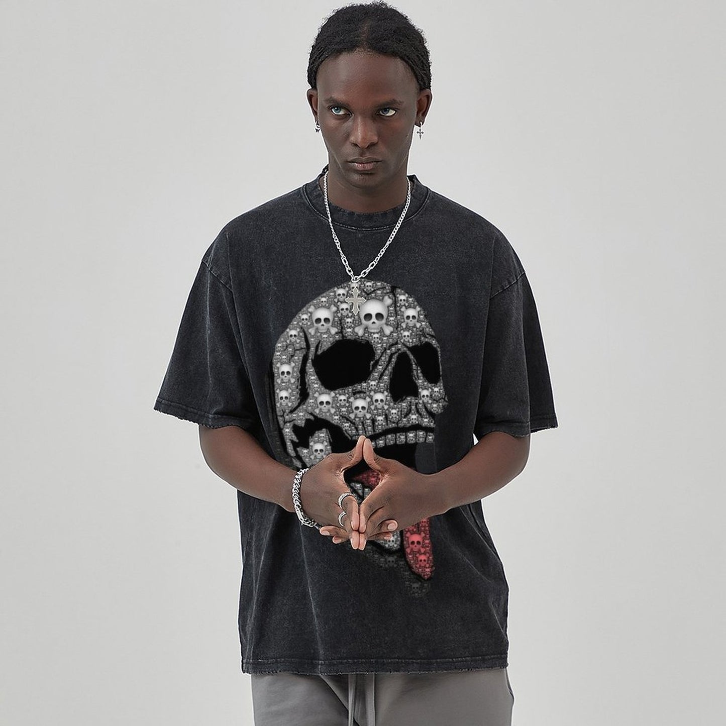 Unisex Vintage Solid Wash T-Shirts 2305104085