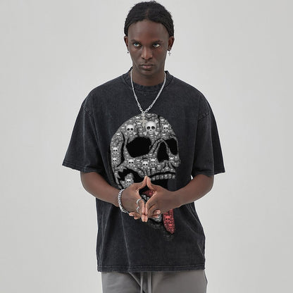 Unisex Vintage Solid Wash T-Shirts 2305104085