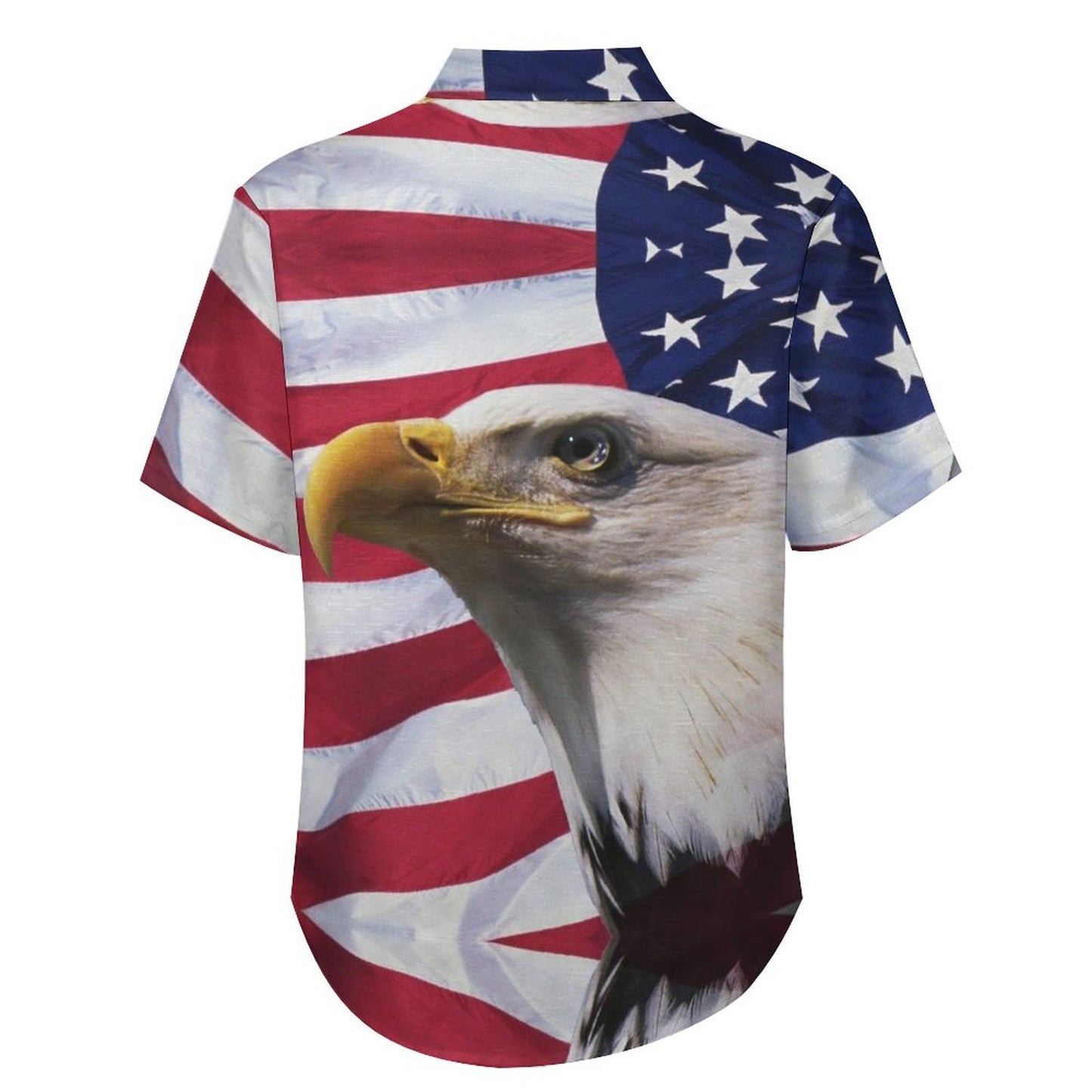 Men's Eagle American Flag Print Vacation Hawaiian Shirt 2305106653