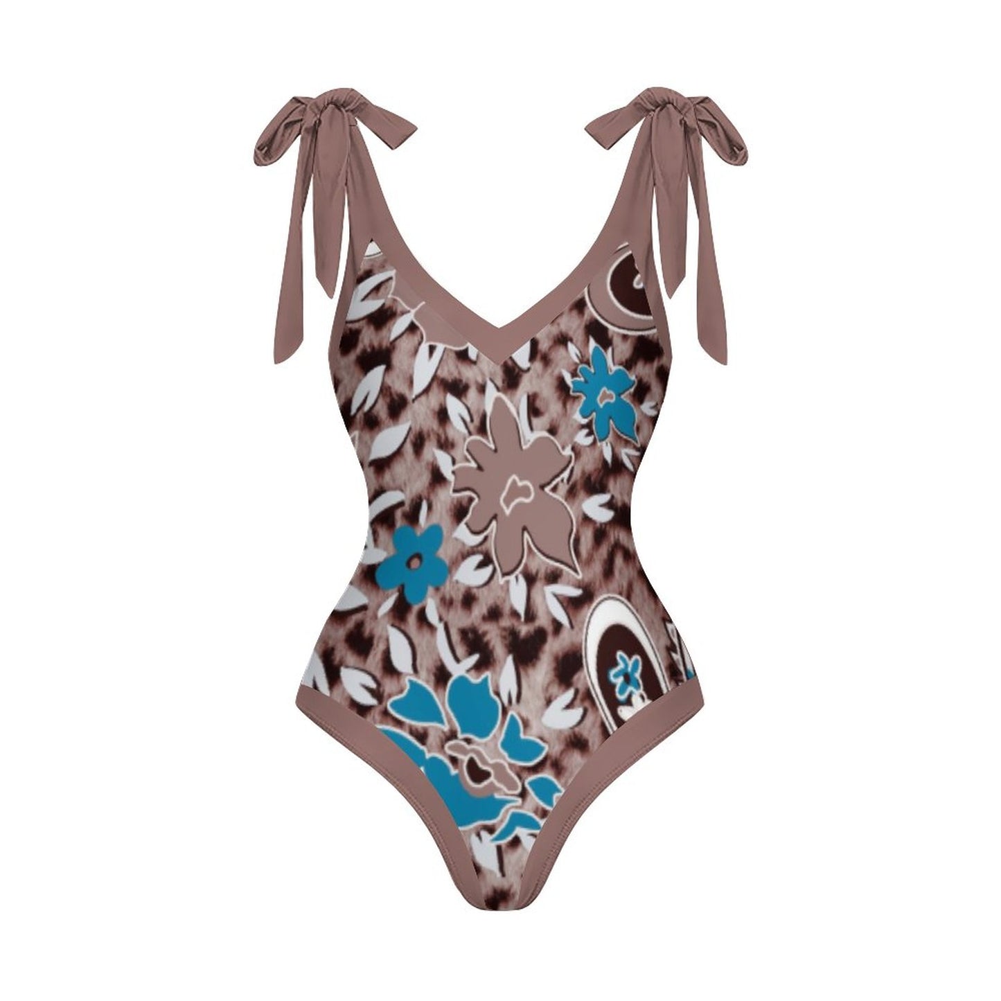 Casual Printed One-Piece Swimsuit And Cover Up 2305102876