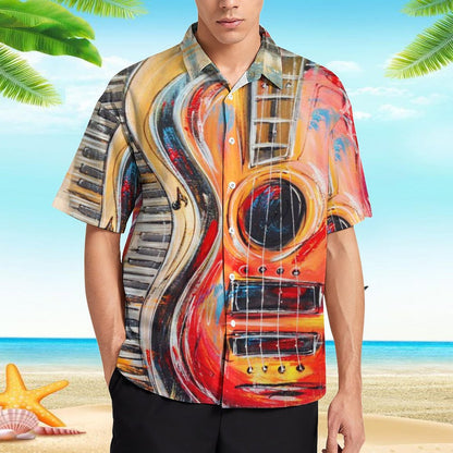 Men's Hawaiian Print Resort Shirt 2305102028