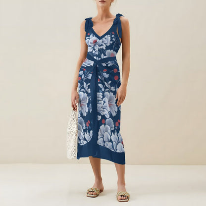 Casual Printed One-Piece Swimsuit And Cover Up 2305102499