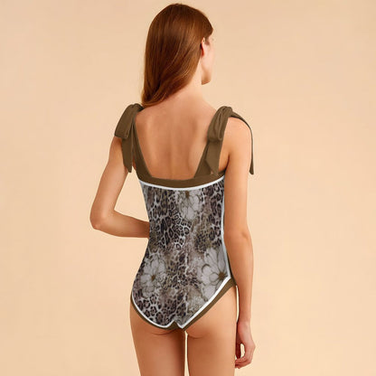 Fashion Printed One Piece Swimsuit And Cover Up 2305104445