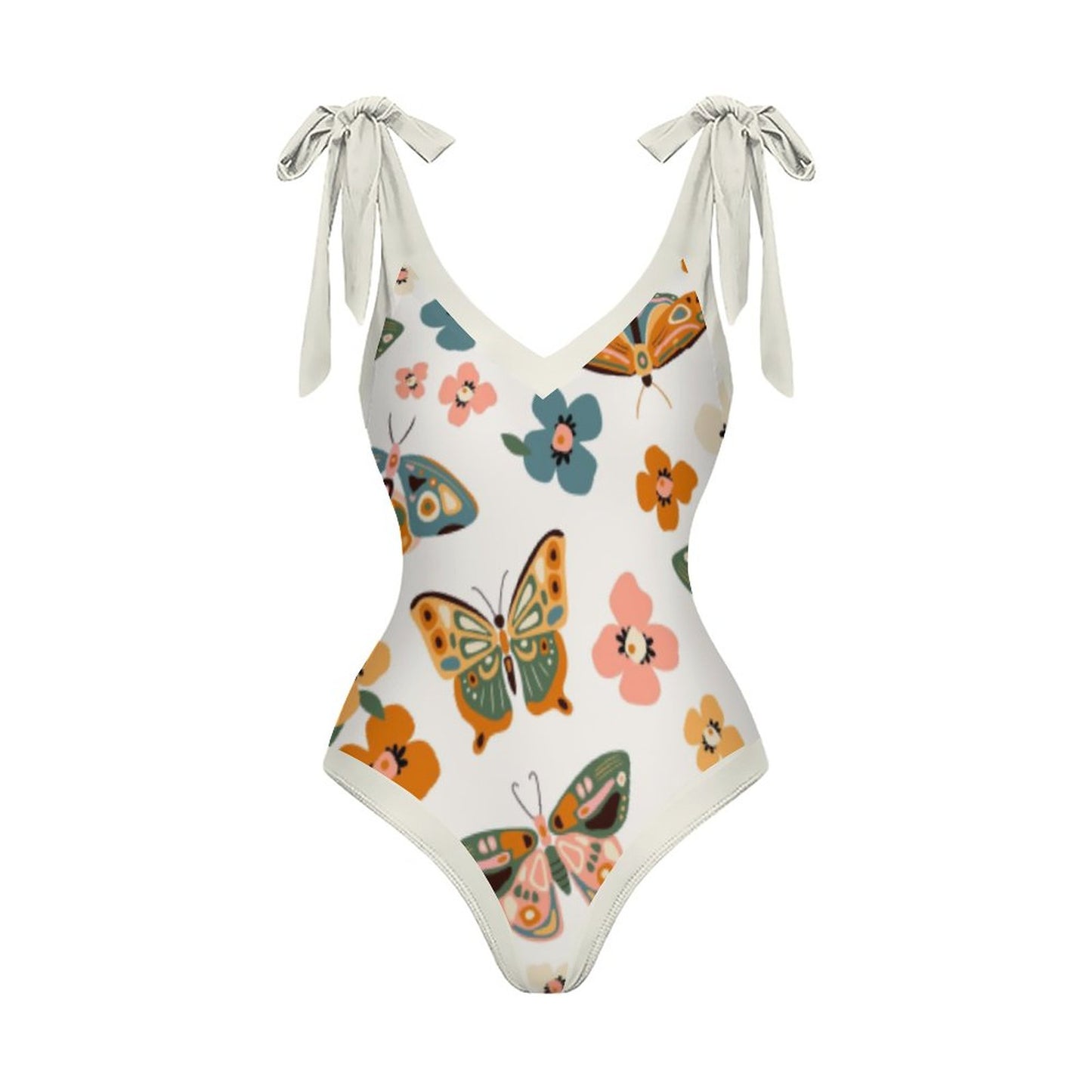 Casual Printed One-Piece Swimsuit And Cover Up 2305104271