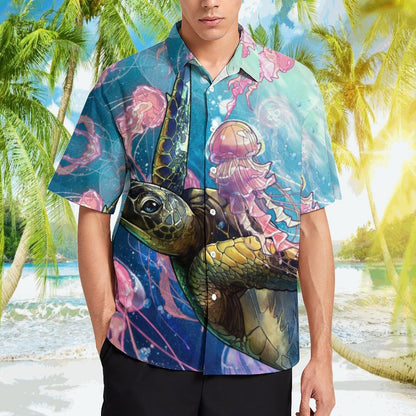 Men's Hawaiian Print Resort Shirt 2305101553