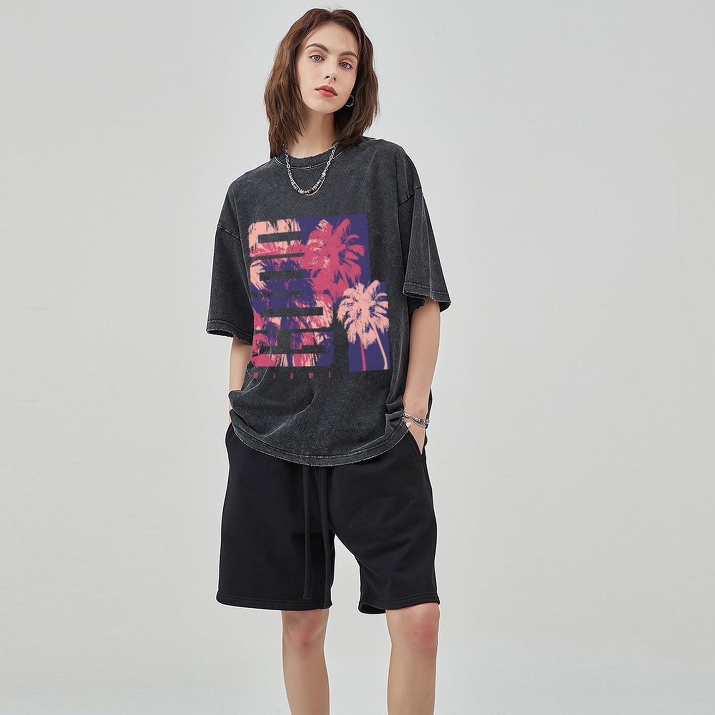 Unisex Vintage Solid Wash T-Shirts 2305101922