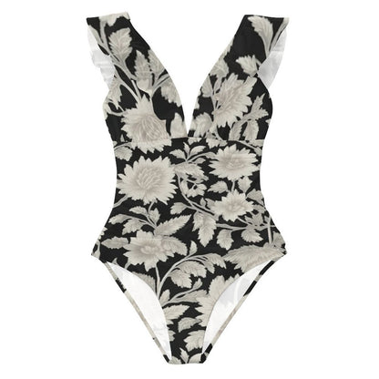 Casual Printed One Piece Swimsuit And Cover Up 2306102485