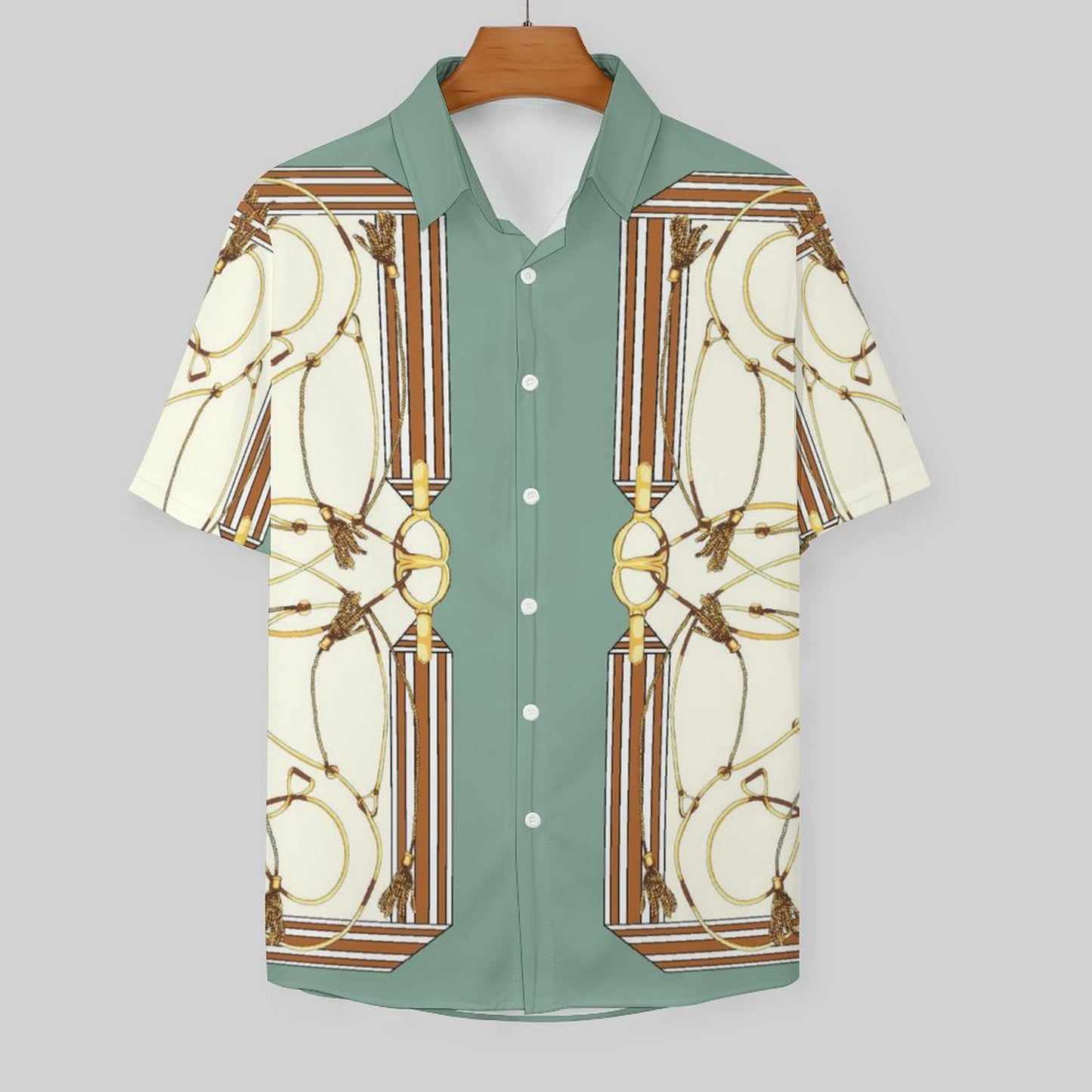 Men's Fashion Casual Printed Short Sleeve Shirts 2306101357