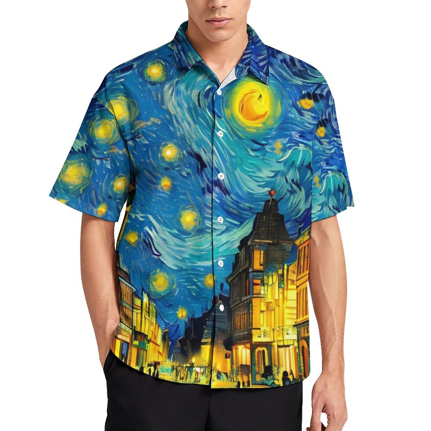 Men's Hawaiian Print Resort Shirt 2305101774