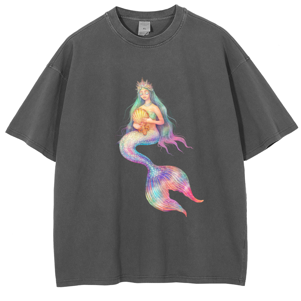 Mens Cotton Wash Solid T-Shirts Oversized Unisex Short Sleeve Streetwear Rap Hip Hop Basic Tee Tops