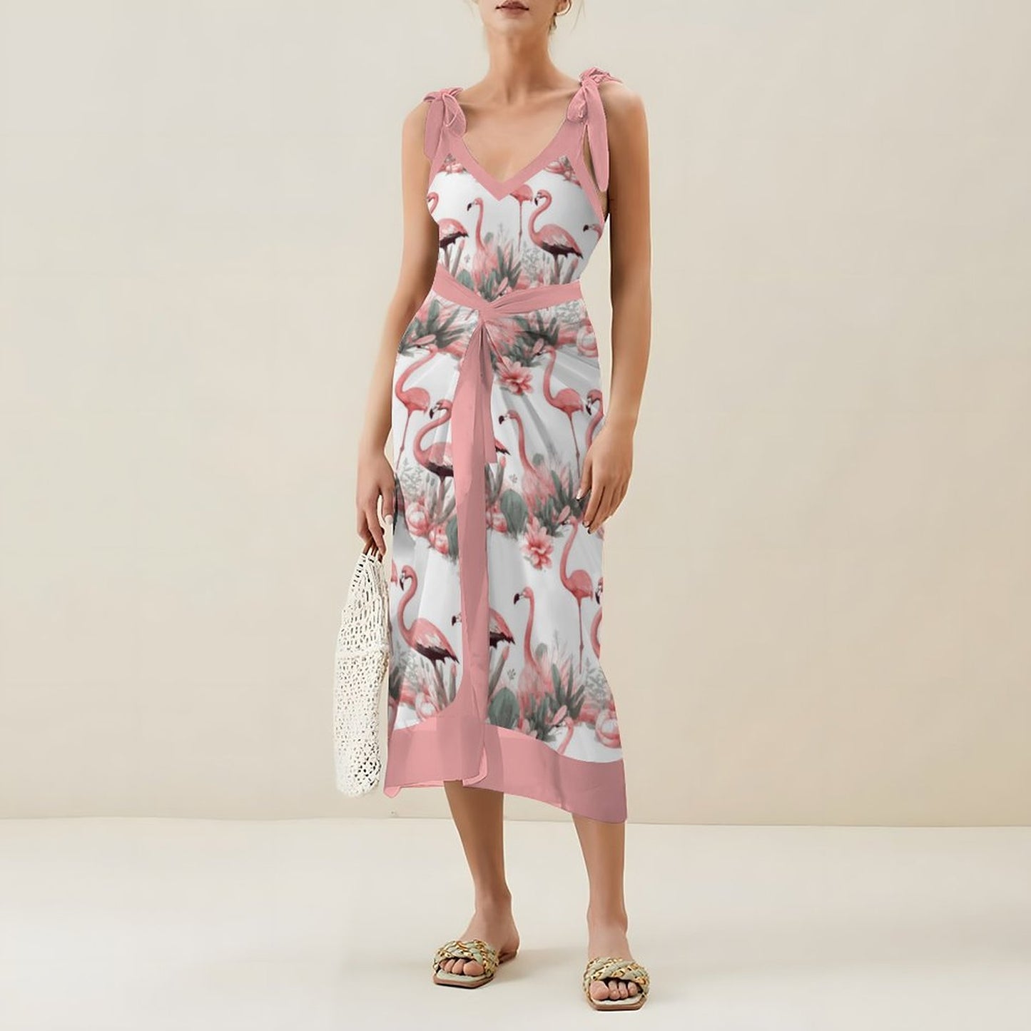 Casual Printed One-Piece Swimsuit And Cover Up 2305102476