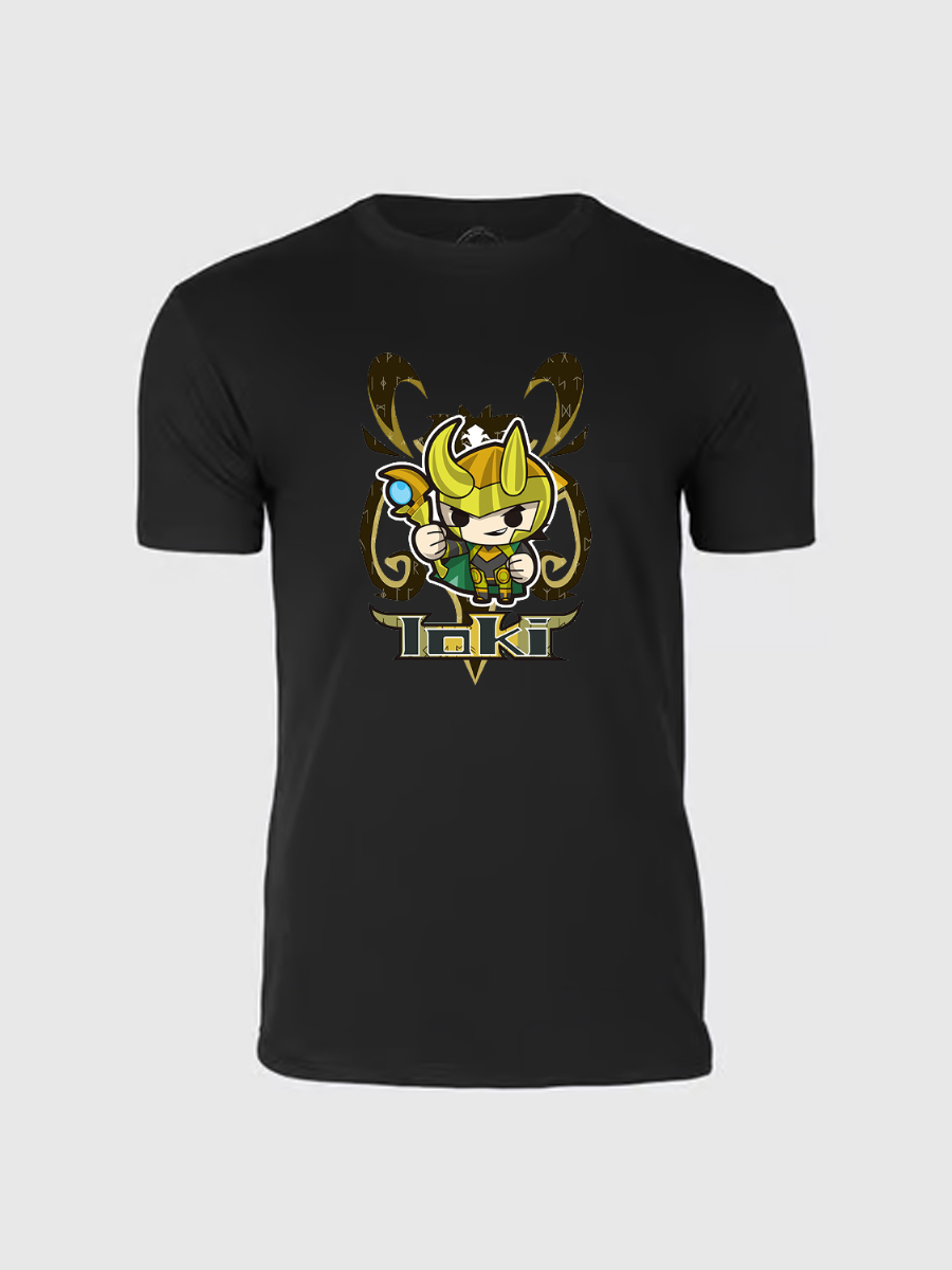 Men's Casual Little Loki Printed Round Neck Short Sleeve T-Shirt