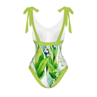 Casual Printed One-Piece Swimsuit And Cover Up 2305102884