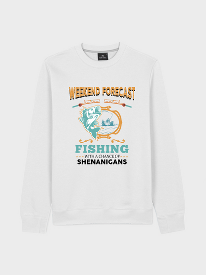 Men's Round Neck Casual Fishing Printed Long Sleeve Sweatshirt