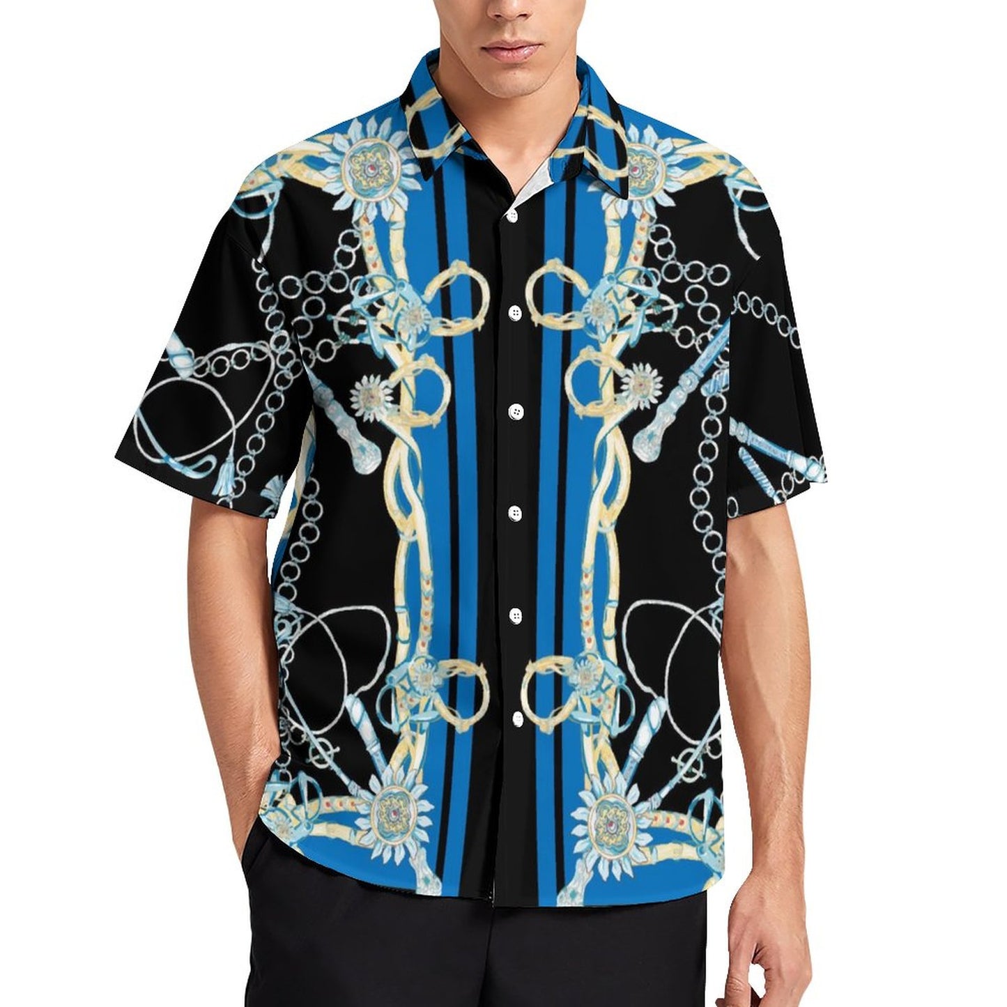 Men's Fashion Casual Printed Short Sleeve Shirts 2306100947
