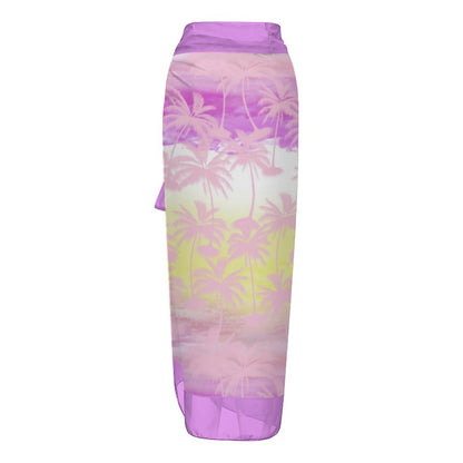 Casual Printed One-Piece Swimsuit And Cover Up 2305102487